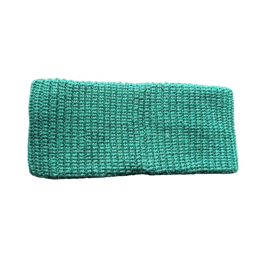 COACH NY WOOL BLEND HEADBAND LEATHER PATCH IN LIGHT PINE OS - Picture 4 of 4